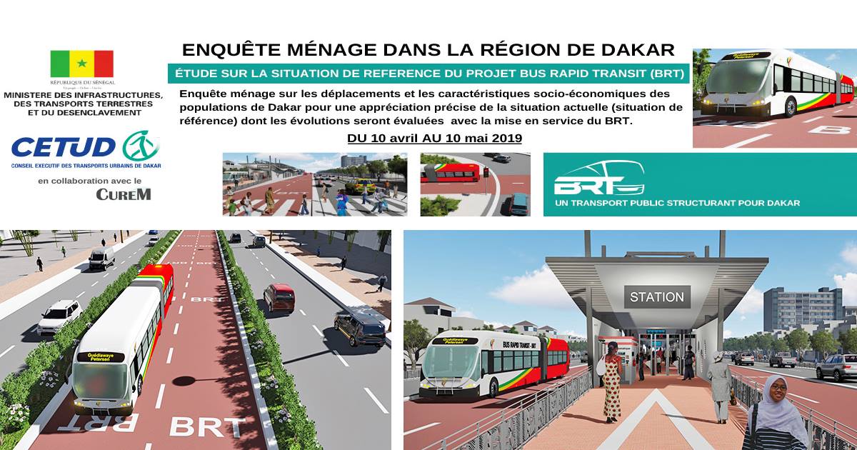 Enquête ménage projet BRT à Dakar